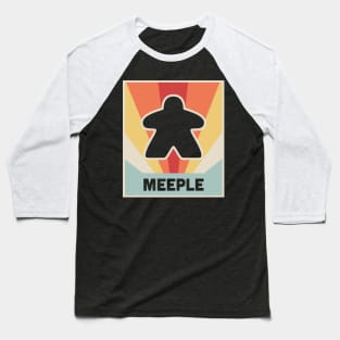 Vintage MEEPLE Boardgame Design Baseball T-Shirt